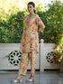 Multicolor Pure Cotton Floral Printed Straight Co-ord Set